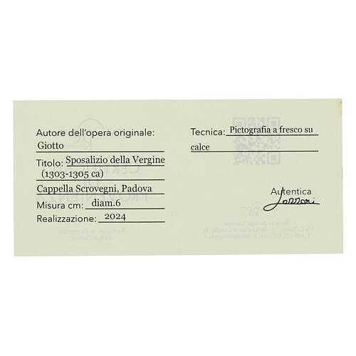 Sposalizio della Vergine Giotto dm 6 cm essential Bottega Tifernate 3