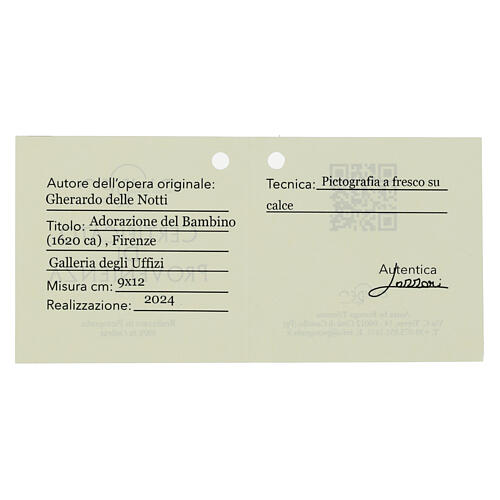 Nativity Gherardo delle Notti 9x12 cm Bottega Tifernate essential 3