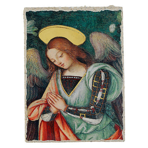 Nativity Angel Pinturicchio closeup9x12 cm Bottega Tifernate retouch 1