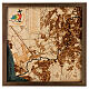 Wooden relief map of Rome, Jubilee 2025 limited edition, 14x14 in s1