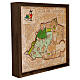 Wooden relief map of the Vatican, limited edition with Jubilee logo, 14x14 in s7