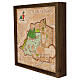 Mapa relieve madera Vaticano logo Jubileo 35x35 cm ed limitada s3