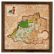 Mapa relieve madera Vaticano logo Jubileo 35x35 cm ed limitada s1