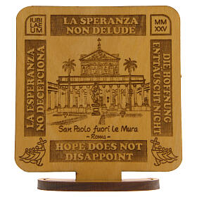 Standing image of St. Paul Outside the Walls, Jubilee 2025, 3x3 in, Monastery of the Poor Clare Nuns of Albano Laziale