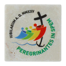 Aimant logo Jubilé 2025 marbre 5x5 cm Éd. Bella Immagine