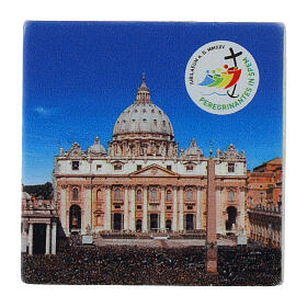 Jubilee marble magnet, St. Peter's Basilica, 2x2 in, Editrice Bella Immagine
