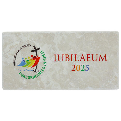 Quadretto marmo 10x20 cm logo ufficiale Iubilaeum 2025 Editrice Bella Immagine 1