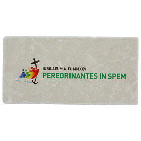Cuadrito mármol 10x20 cm logotipo Jubileo 2025 latín Editorial Bella Immagine
