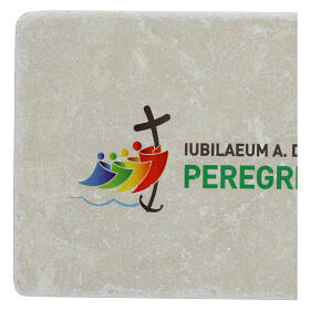 Cuadrito mármol 10x20 cm logotipo Jubileo 2025 latín Editorial Bella Immagine