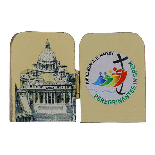 Dittico legno San Pietro Logo Giubileo 4x3 1