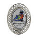 Quadretto ovale logo Giubileo metallo 4x3 cm s1