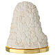 Virgen de Lourdes con cueva base oro ovalada 14x12 cm s4