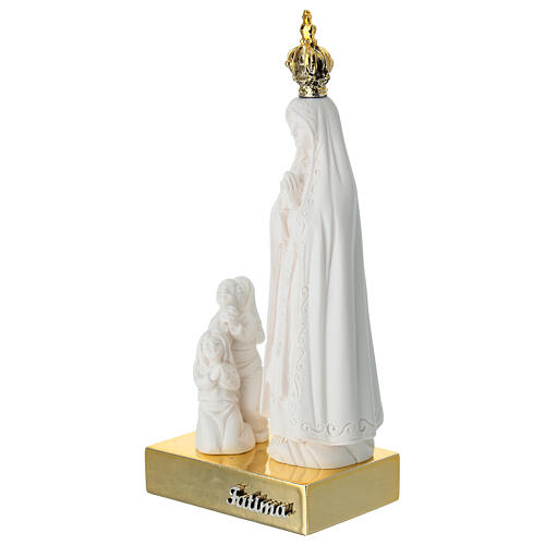 Escultura Nossa Senhora de Fátima com crianças 7x5x15 cm 2