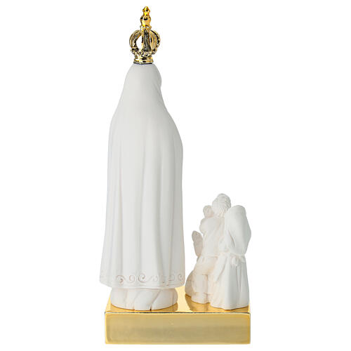 Our Lady of Fatima White Statue with Children, 7x5x15 cm 4