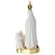 Our Lady of Fatima in resin with gold base and church, 6x3 in s4