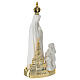 Virgen de Fátima de resina con base e iglesia oro 15x7 cm s3