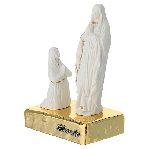 Lady of Lourdes Statue with Bernadette, 7x5x11 cm 2