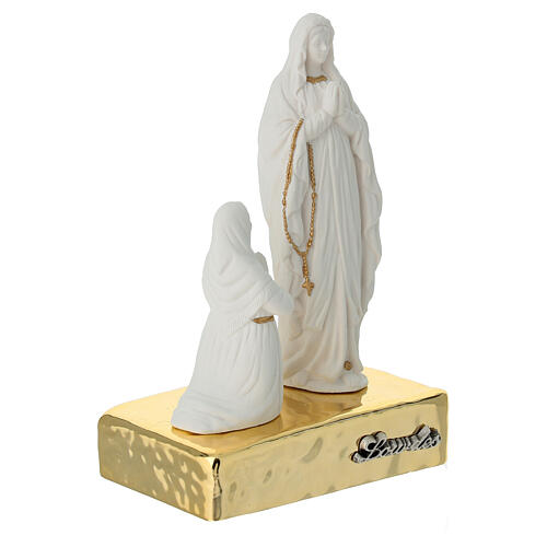 Lady of Lourdes Statue with Bernadette, 7x5x11 cm 3