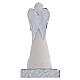 Scultura Angelo cuore base e ali argentate 7x5x15 cm s4