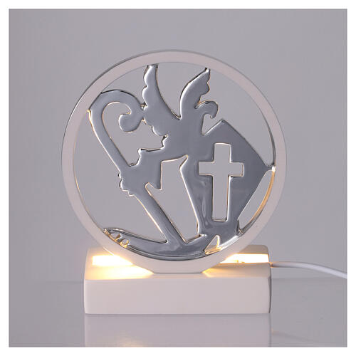 Lampada Cresima argentata LED 13x9 cm 2