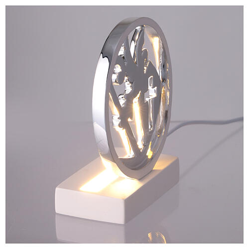 Lampada Cresima argentata LED 13x9 cm 4
