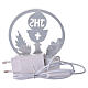 Silver LED First Communion Lamp, 13x9 cm s5
