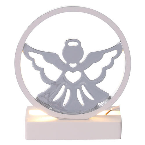 Lampada Angelo argentata LED 13x9 cm 1