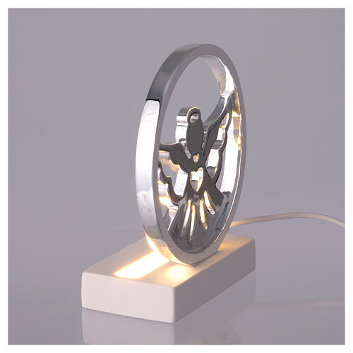 Lampada Angelo argentata LED 13x9 cm 4