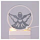 Lâmpada Anjo prateada LED 13x9 cm s2
