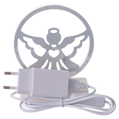 Silver LED Angel Lamp, 13x9 cm 5