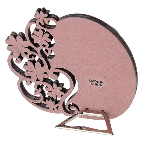 Small Picture with Pink Wood Miter, Bible, and Pastoral Staff 8 cm 3