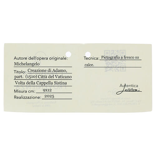 Criação de Adão Bottega Tifernate 9x12 cm Essencial Michelangelo 4