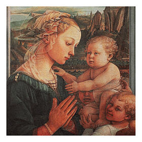 Virgen Lippi impresión en lienzo Bottega Tifernate 25x35 cm