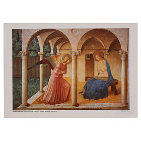 Verkündigung nach Beato Angelico – Kunstdruck auf Leinwand, 23x35 cm