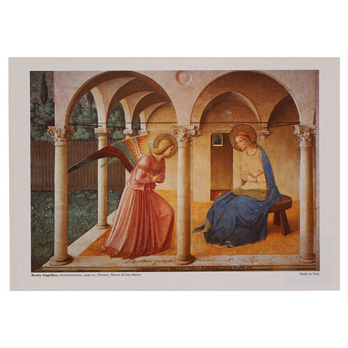 Anunciación Beato Angélico impresión en lienzo Bottega Tifernate 25x35 cm 1