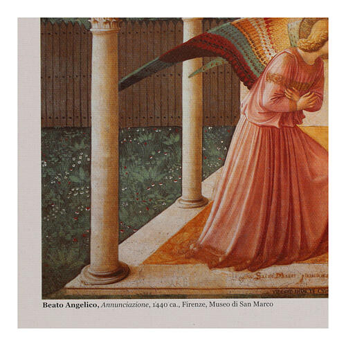 Anunciación Beato Angélico impresión en lienzo Bottega Tifernate 25x35 cm 3
