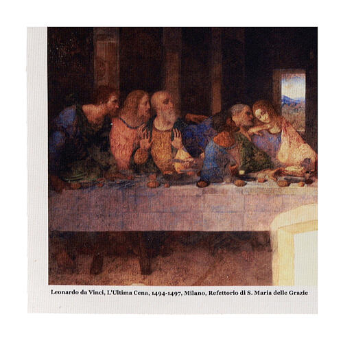 Tela di lino Ultima Cena Leonardo 25x35 cm 3