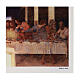 Tela di lino Ultima Cena Leonardo 25x35 cm s4