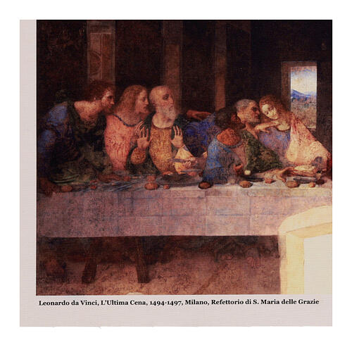 Leonardo's Last Supper linen canvas, 14x20 in 3