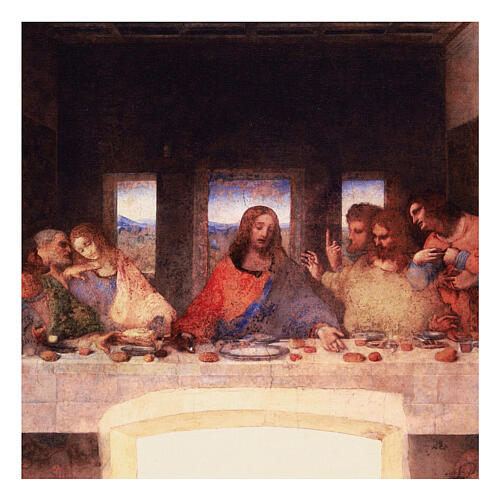 Last Supper by Leonardo, print on linen canvas, 20x28 in 2