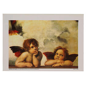 Anges de Raphaël impression sur toile de lin 25x35 cm