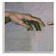 Creation of Adam hands detail linen canvas print by Artis, 25x35 cm s3