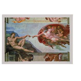 Creation of Adam linen canvas print, 14x20 in
