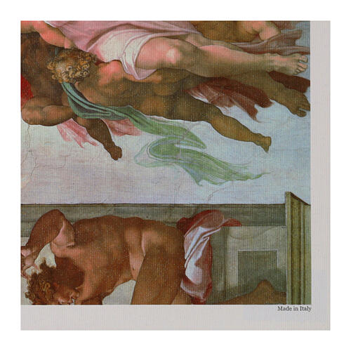 Creation of Adam linen canvas print, 14x20 in 4