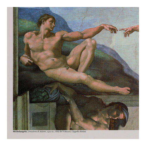 Creation of Adam Canvas Print by Bottega Tifernate 35x50 cm 3