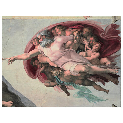 Creation of Adam by Bottega Tifernate, canvas print, 20x28 in 2