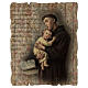 Vintage wooden plaque of St. Anthony, 6x4 in s1