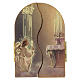 Trittico devozionale San Francesco d'Assisi 9x12 cm s4