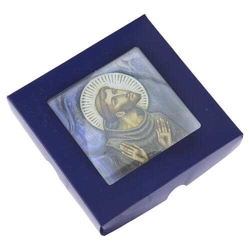 Carreau 10x10 cm représentant Saint François d'Assise 2