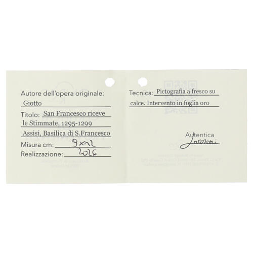 Święty Franciszek otrzymuje stygmaty, retusz, 9×12 cm, Giotto, Bottega Tifernate 3